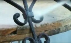 sabbiatura con idropulitrice