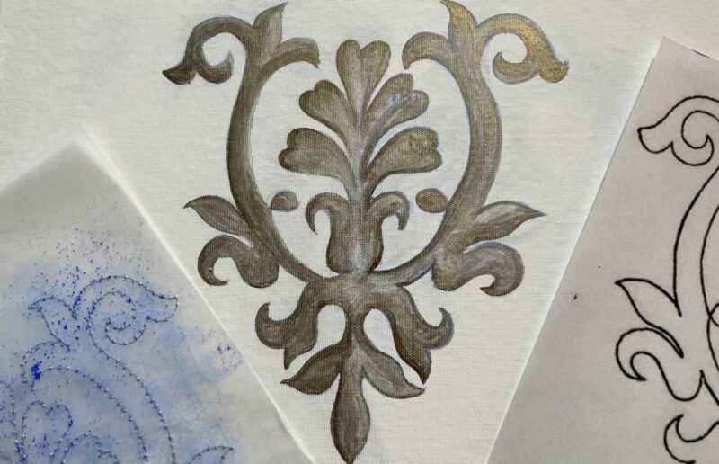 decorazione con la tecnica dello spolvero