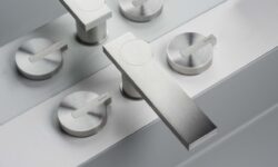 rubinetto miscelatore in acciaio inox