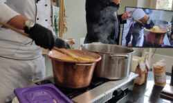 la polenta nel paiolo di rame