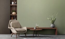 colore olive sulla parete