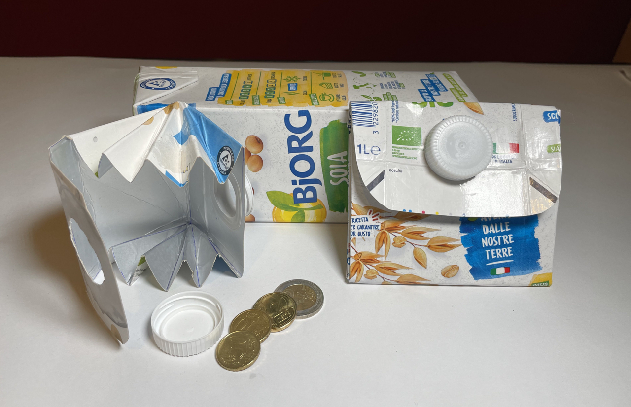 Portamonete in Tetrapak