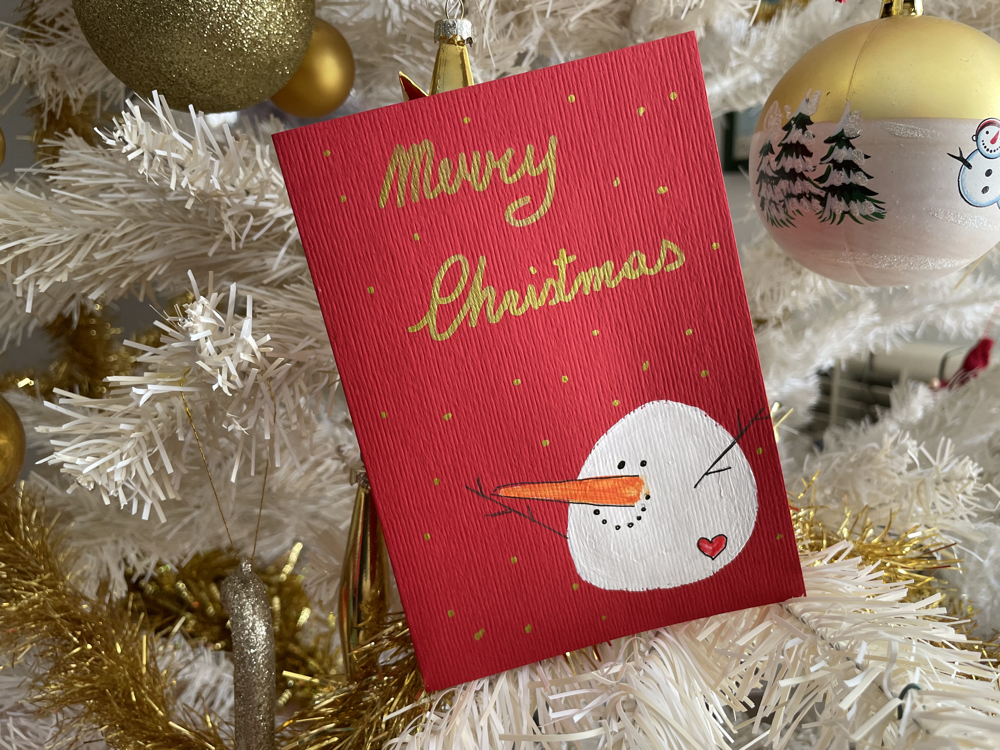 Biglietto Di Natale con le Tempere Acriliche