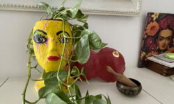 Portavaso in polistirolo decorato