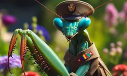 mantide religiosa guardiana del giardino