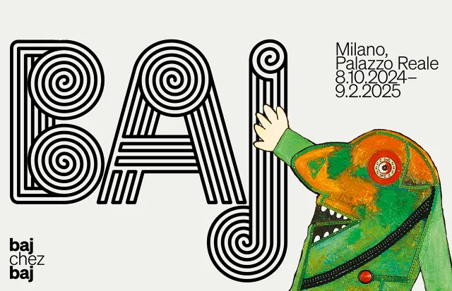 Locandina mostra BAJ a Milano a Palazzo Reale