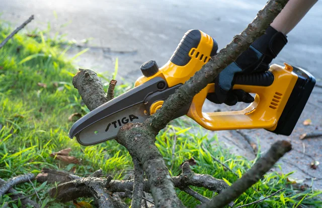 potatura con piccola motosega