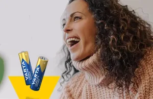 pile Longlife di Varta con volto femminile